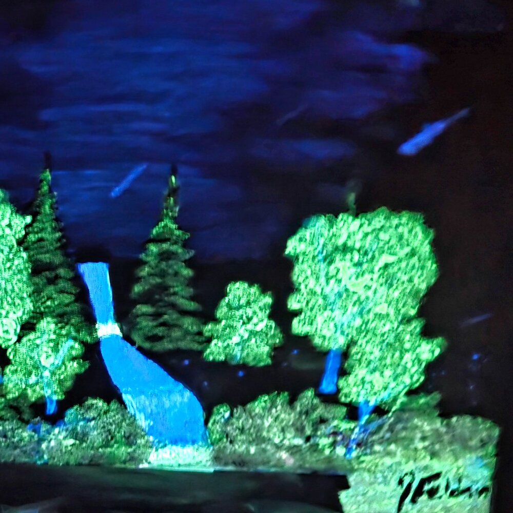 Blue River Black Light Print